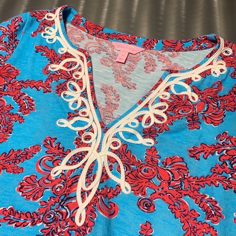 Lilly Pulitzer Cerulean Blue/Rhode Island Reef Westley Tunic Size M